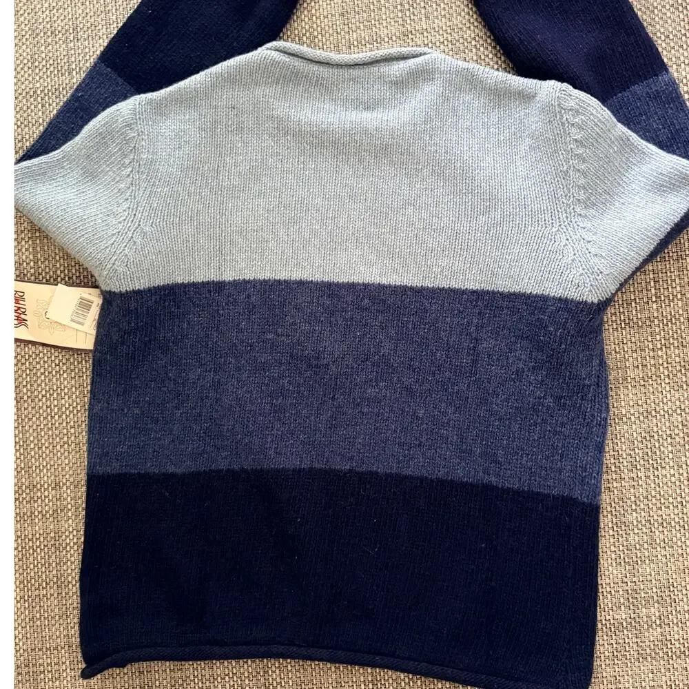 BILL BLASS NWT Men's Dead Stock Wool Roll Neck Sweater Academia Preppy XL Blue